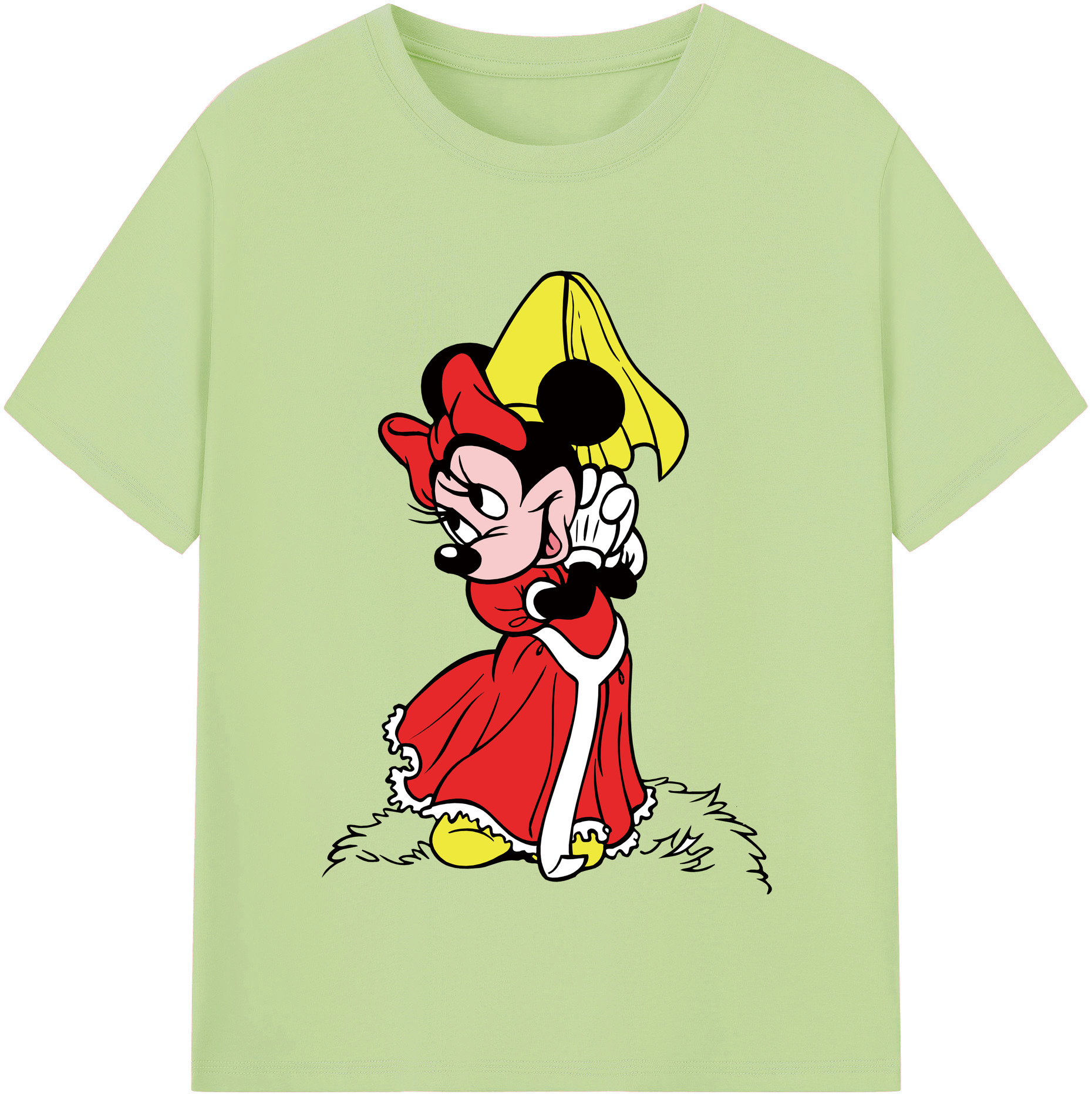 （画像用） ミッキーマウス Mickey Mouse 綿100％半袖Tシャツ（フロントプリント）